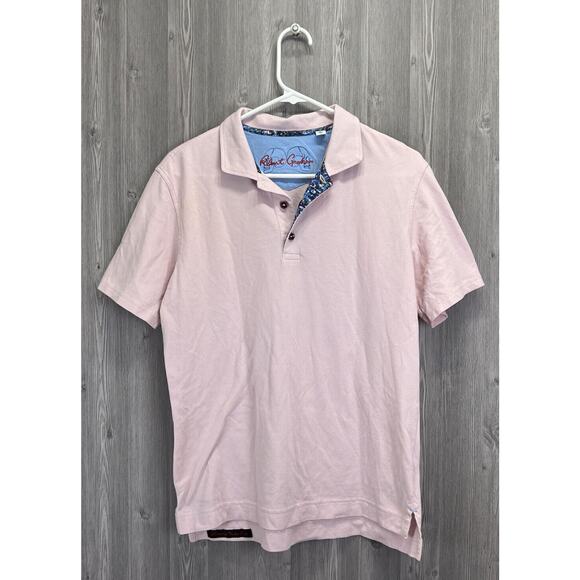 Robert Graham Polo Shirt Men’s Size S Pink Skull Logo Knowledge Wisdom Truth - Picture 1 of 6